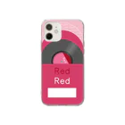 gumiの推し色★Red レコード Soft Clear Smartphone Case