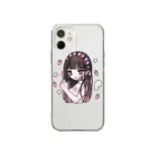 0/1 hackerのドッド絵無気力イチゴ女の子 Soft Clear Smartphone Case