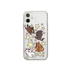 sterilesoilの星を追う四頭娘(縦) Soft Clear Smartphone Case