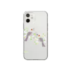 LittleLoroのHIYOMUCHO 0521 ヒヨドリ ことりりか 野鳥スケッチ Soft Clear Smartphone Case