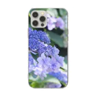 akane_art（茜音工房）の花フォト（アジサイ/紫） Soft Clear Smartphone Case