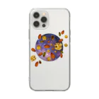 poetry sproutsのSpace Nuts(ホワイト(クリア)) Soft Clear Smartphone Case