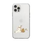 わん。(・Y・=)βのシマエナガさんといっしょ Soft Clear Smartphone Case