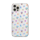 ★枠星屋★の宝石猫◆お月さま★お星さま Soft Clear Smartphone Case