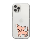 akane_art（茜音工房）のゆるチワワ（オレンジ） Soft Clear Smartphone Case