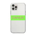 DAHLIAのDAHLIA LOGO GREEN&PINK Soft Clear Smartphone Case