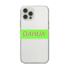 DAHLIAのDAHLIA LOGO GREEN&PINK ソフトクリアスマホケース