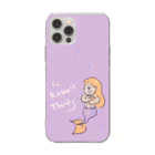 ITSUMO BY YOUR SIDEのマーメイドちゃん　自己肯定感高めパープル Soft Clear Smartphone Case