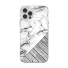 Ag InorganicのInorganic_marble×wood Soft Clear Smartphone Case