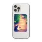 みかのふんわりニャンポーズ Soft Clear Smartphone Case