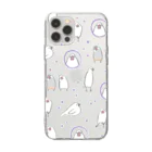 emiの文鳥ちゃん ドットパープル Soft Clear Smartphone Case