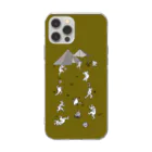 WAMI ARTの野営(キャンプ)オリーブ Soft Clear Smartphone Case