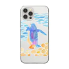 Orsetto.Kana.Artの空を飛びたいペンギン Soft Clear Smartphone Case