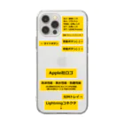 久保田商店のテプラ風（12 pro max） Soft Clear Smartphone Case