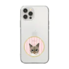 memenyann shopのスマホケース 猫 Soft Clear Smartphone Case