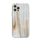 Orsetto.Kana.ArtのWood grain Soft Clear Smartphone Case