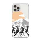 yuuyakeの山/日の出 Soft Clear Smartphone Case