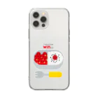 イラスト MONYAAT のおべんとう*スマホケース Soft Clear Smartphone Case