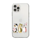 mofusandの被り物にゃん Soft Clear Smartphone Case