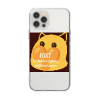 IOST_Supporter_CharityのIOST 幸せを運ぶ猫 Soft Clear Smartphone Case