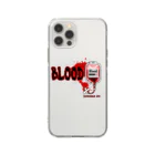 すとろべりーガムFactoryのBLOOD点滴 (ハロウィン) Soft Clear Smartphone Case