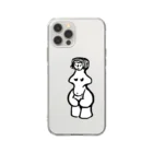 工房ＨＡＮＺＯＵの前面(片面)プリント　縄文のビーナスさん　土偶シリーズ Soft Clear Smartphone Case