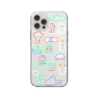 桜のネオン　iPhone11/12 Soft Clear Smartphone Case