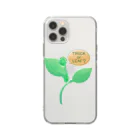 kitaooji shop SUZURI店のとりっくおありーふ？ Soft Clear Smartphone Case