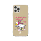 イラスト MONYAAT のあひるのおひるさんのスキーＣ*ブラウン Soft Clear Smartphone Case