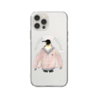 madein8☞shopのsweater-penguin Soft Clear Smartphone Case