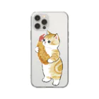 mofusandのえびふらいに恋するにゃん Soft Clear Smartphone Case