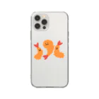 サメ わりとおもいのえびふらいず Soft Clear Smartphone Case