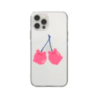 サメとメンダコ[namelessmm2]のメンダコさくらんぼ Soft Clear Smartphone Case