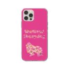 onehappinessのシェルティ＆デイジー Soft Clear Smartphone Case