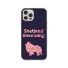 onehappinessのシェルティ＆デイジー Soft Clear Smartphone Case