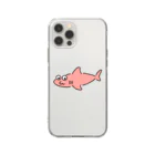 サメ わりとおもいのサメ？はピンク Soft Clear Smartphone Case
