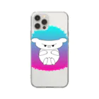 HarikoHarioの警戒するハリネズミ(トロピカル) Soft Clear Smartphone Case