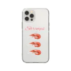 レトロサウナのShrimps Soft Clear Smartphone Case