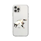 猫カフェ ぶぅたんグッズショップのカルくんバンザイ　 Soft Clear Smartphone Case