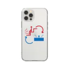 CHOTTOPOINTのピクトグラム風サウナ Soft Clear Smartphone Case
