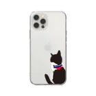 TMK_shopの猫とセーラー服 Soft Clear Smartphone Case