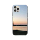 Aloha Blue Skyのevening Soft Clear Smartphone Case