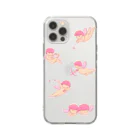 山籠倶楽部のピンクエンゼルちゃんたち Soft Clear Smartphone Case