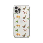 油絵描きの小物売り場の恐竜ワールド(グッズ） Soft Clear Smartphone Case