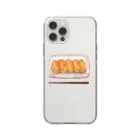 Ralriruのウサギといなり寿司（いきもの×たべものシリーズ） Soft Clear Smartphone Case
