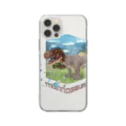 すとろべりーガムFactoryのティラノサウルス Soft Clear Smartphone Case