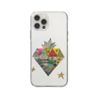 L.D.Mandalaのダイヤモンド⭐︎マンダラ Soft Clear Smartphone Case