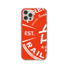 PoooompadoooourのRailroads エンブレムロゴ 赤_グランジ Soft Clear Smartphone Case