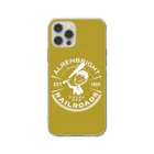 PoooompadoooourのRailroads お猿さんエンブレム 黄色 Soft Clear Smartphone Case