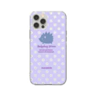 ハリコてんちょのお店のぷりけつハリネズミ☆クリアパープル Soft Clear Smartphone Case